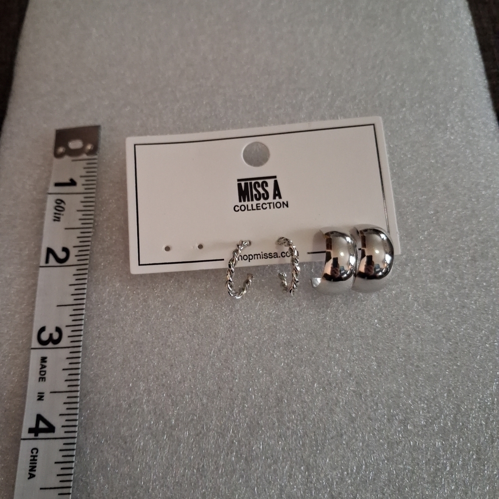 Miss A Collection Silver Earrings Set